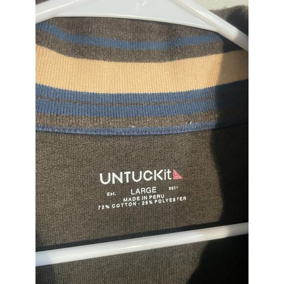 UNTUCKit 1/4 Zip Sweatshirt Size Large Brown Men's Corral Style #40297 - Picture 3 of 9